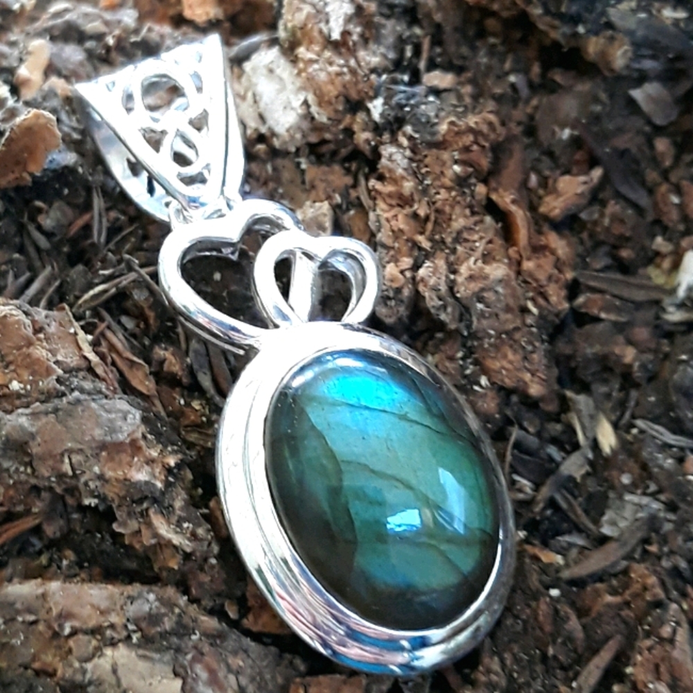 "Love" Blue Labradorite Necklace
